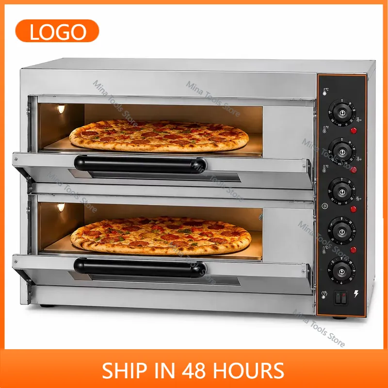 Commercial Kitchen Oven - Commercial Electric Pizza Oven 3000W Double