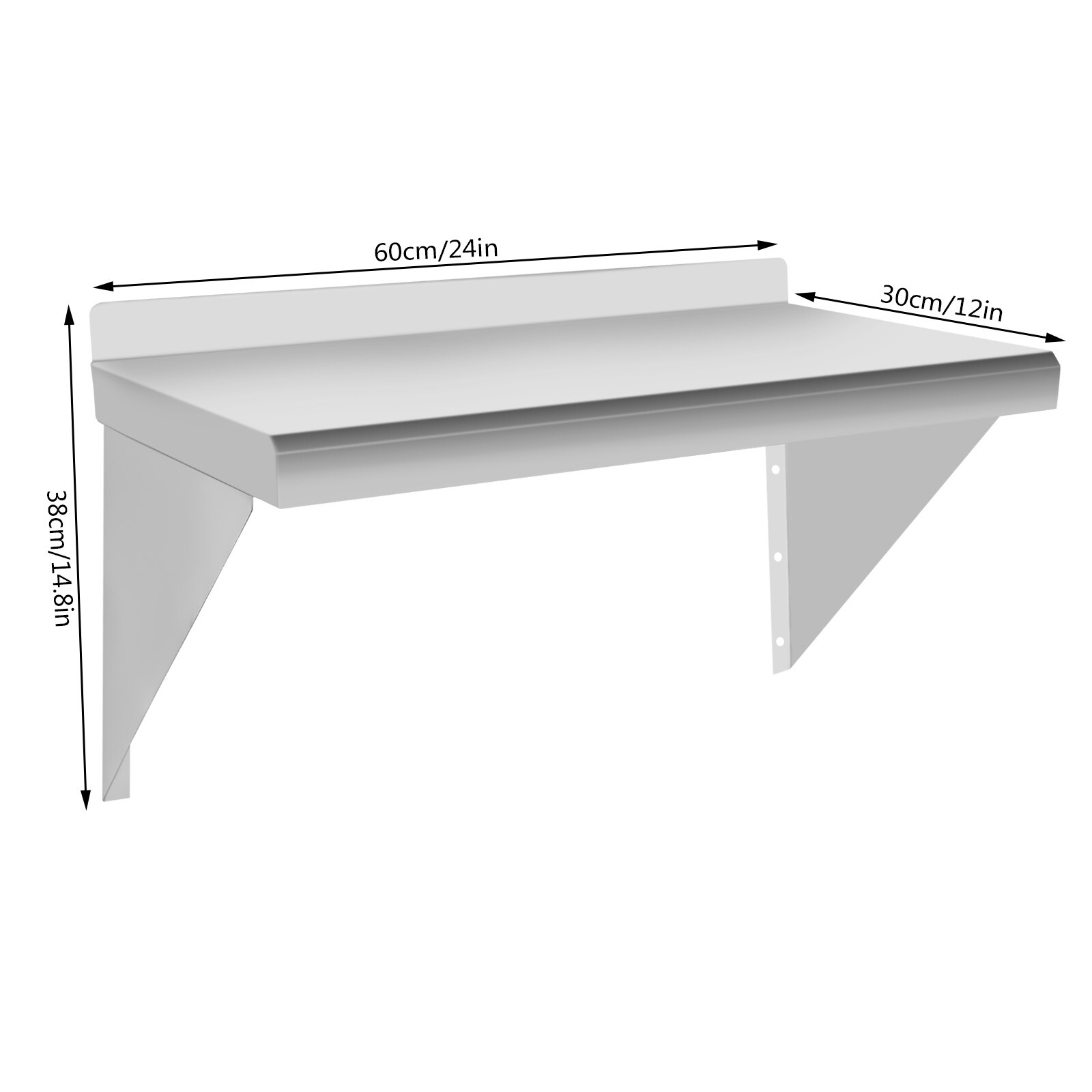 24*12in Commercial Kitchen She - Wall Shelf Commercial Kitchen 评论和价格