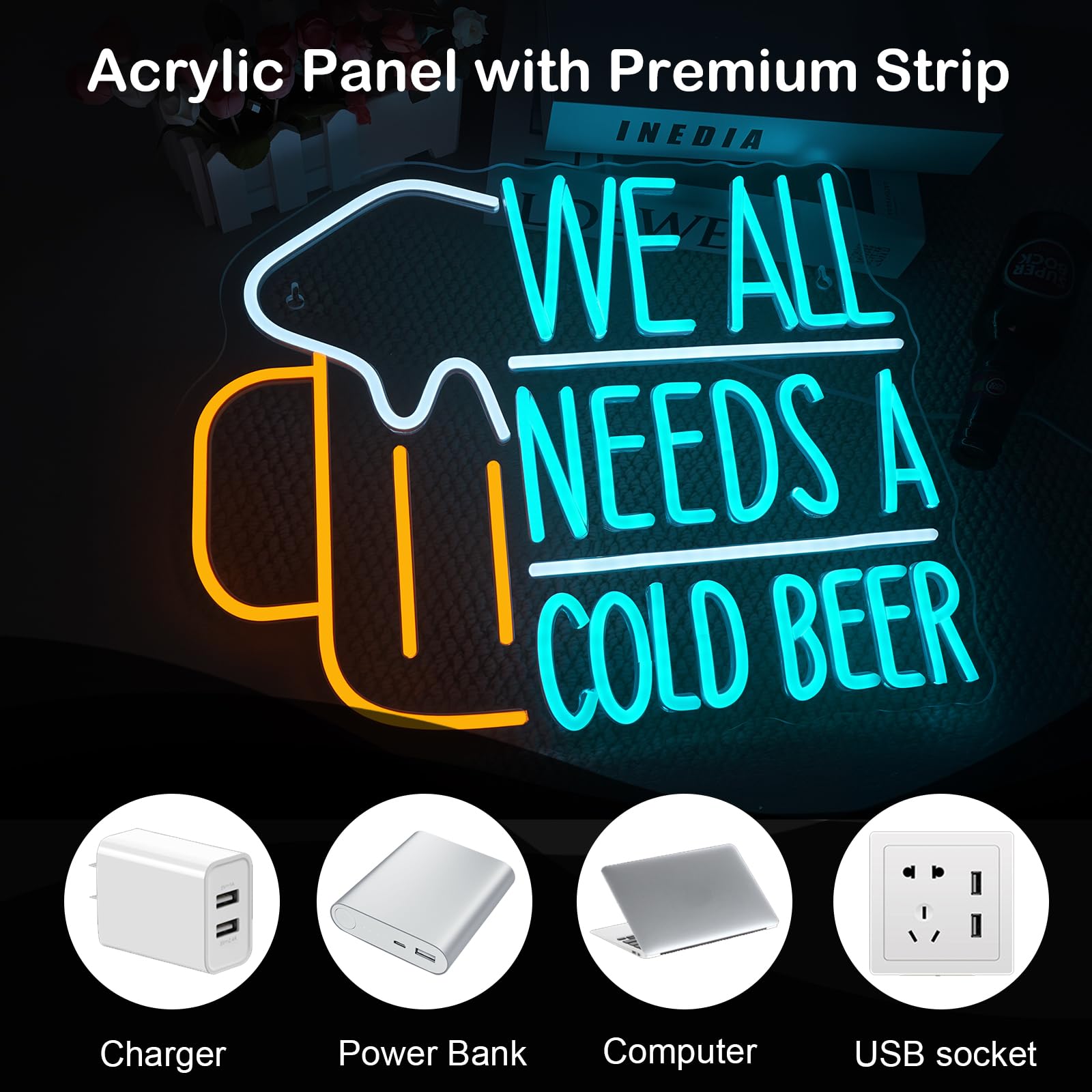 Beer Neon Sign LED Light Sign  - Commercial Kitchen Needs 评论和价格
