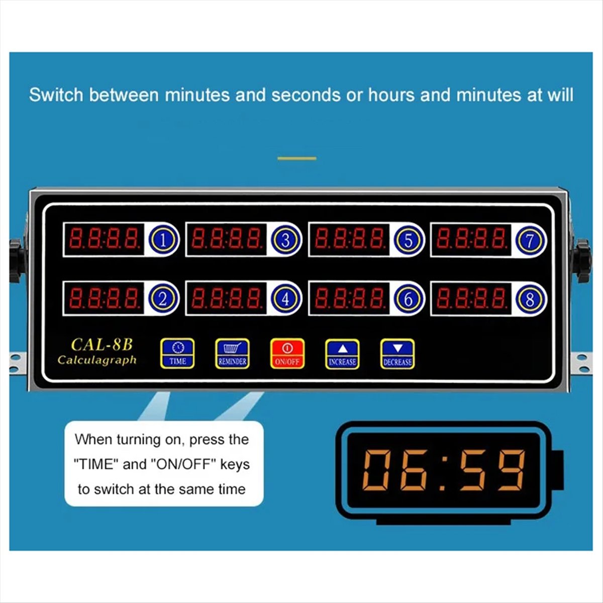 A32I Commercial Eighth 8 Chann - Commercial Kitchen Timer 评论和价格