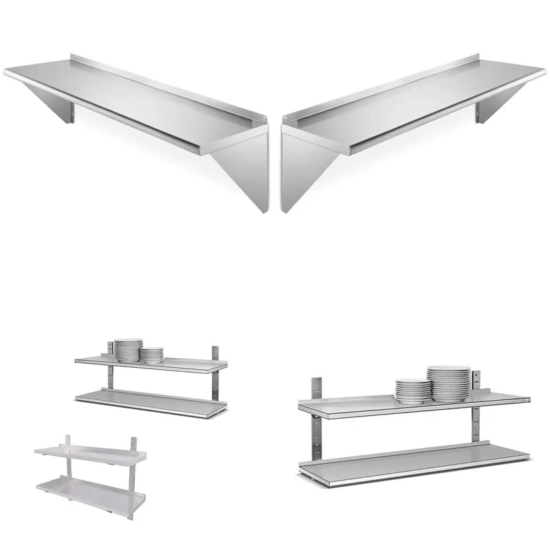 Custom 304 Stainless Steel Com - Wall Shelf Commercial Kitchen 评论和价格