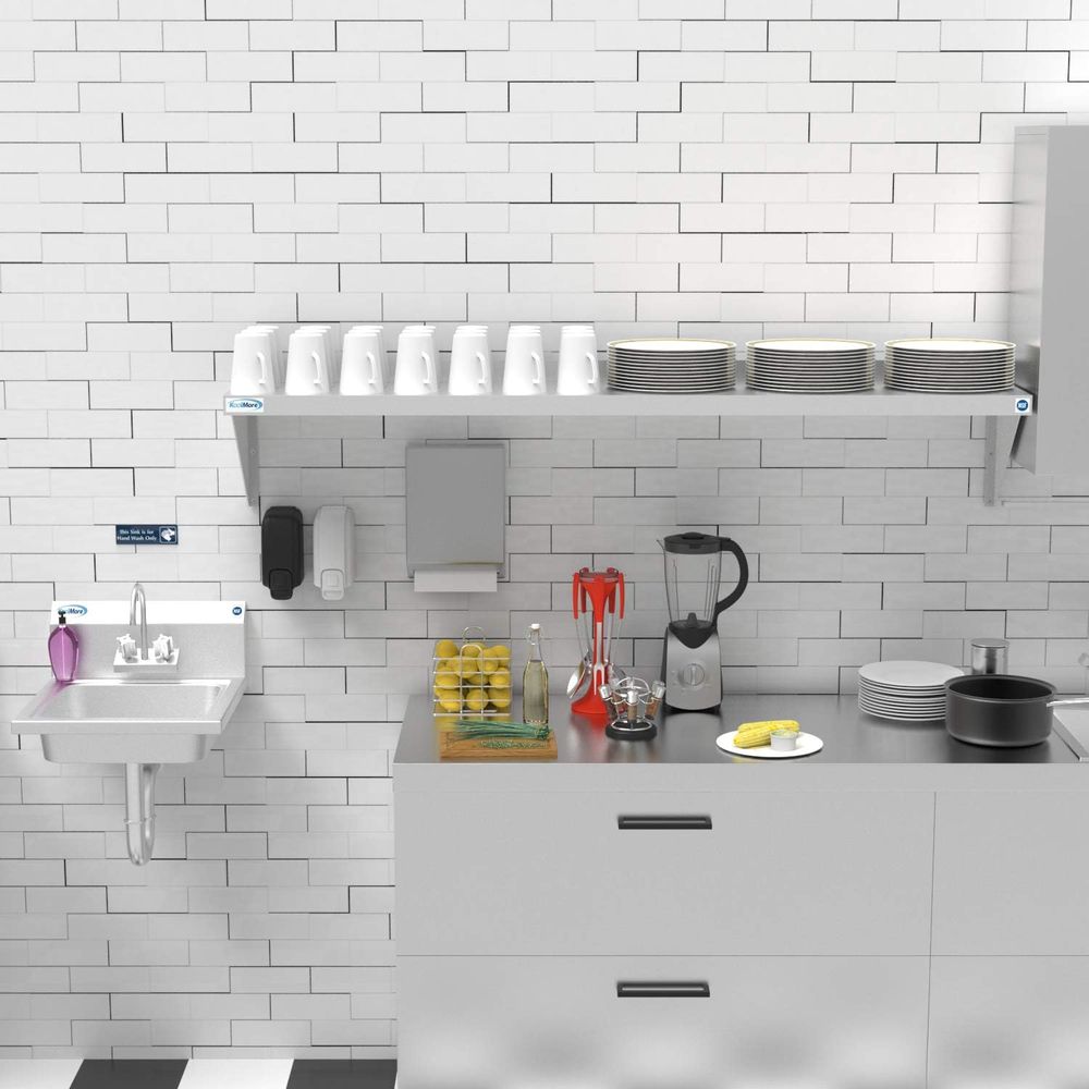 Industrial-Grade 12x60 Stainle - Wall Shelf Commercial Kitchen 评论和价格