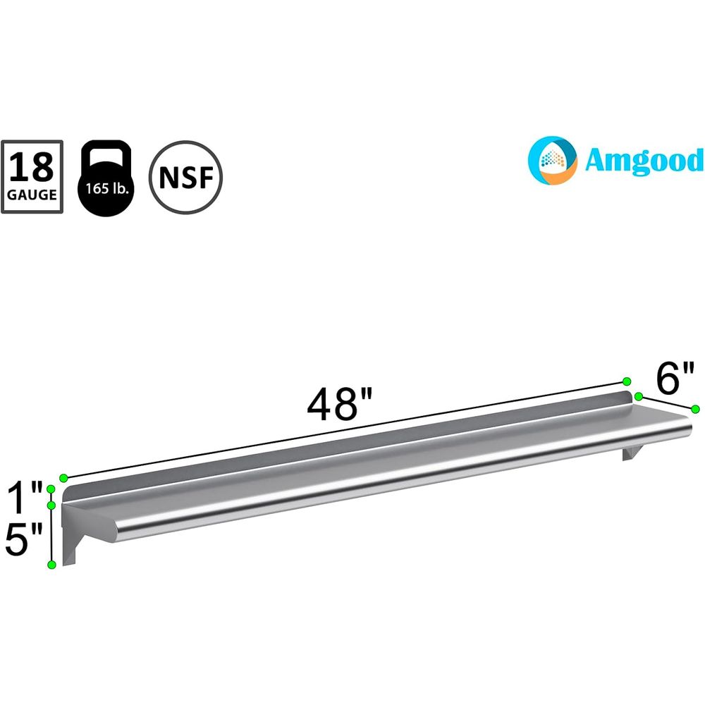 48 Stainless Steel Wall Shelf  - Wall Shelf Commercial Kitchen 评论和价格